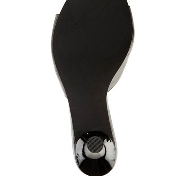 NWOT Jeffrey Campbell Agent Crinkle Patent Leather Peep Toe Mule 5.5 MSRP $155 - Picture 7 of 15